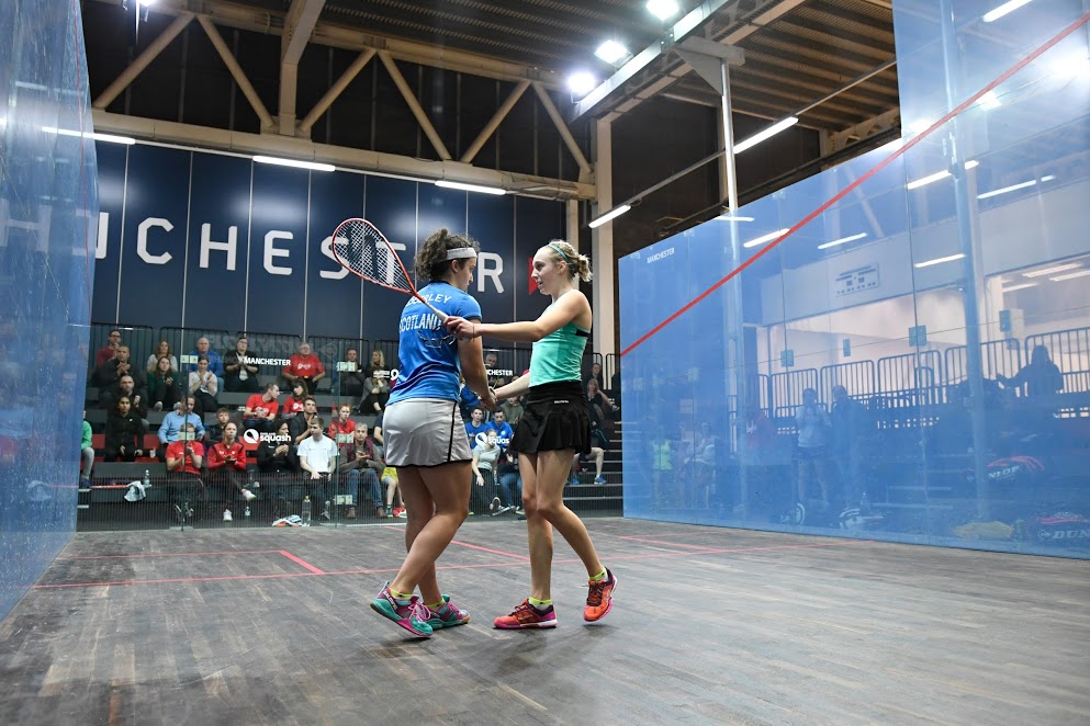 Dunlop British Junior Squash Championship 2017 at the National Squash Centre in Manchester, UK.